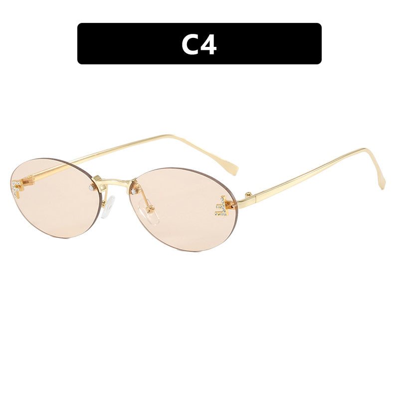 Women's fashionable sunglasses with elegant mirrored lens front and delicate metal frame Stornfield