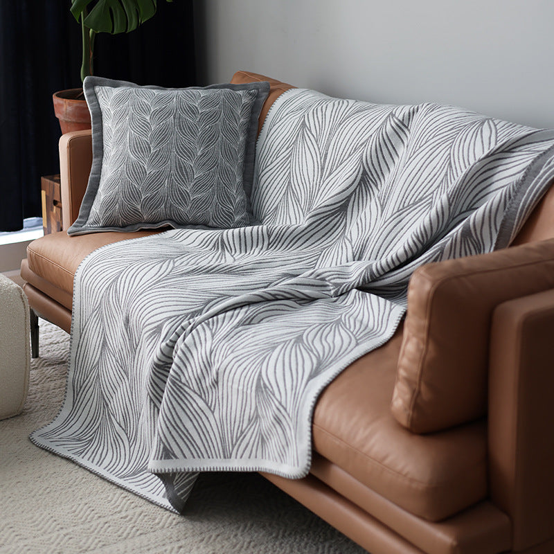 Abstract Patterned Knit Throw Blanket