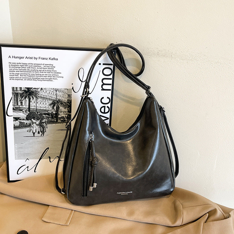 Casual Leather Hobo Bag