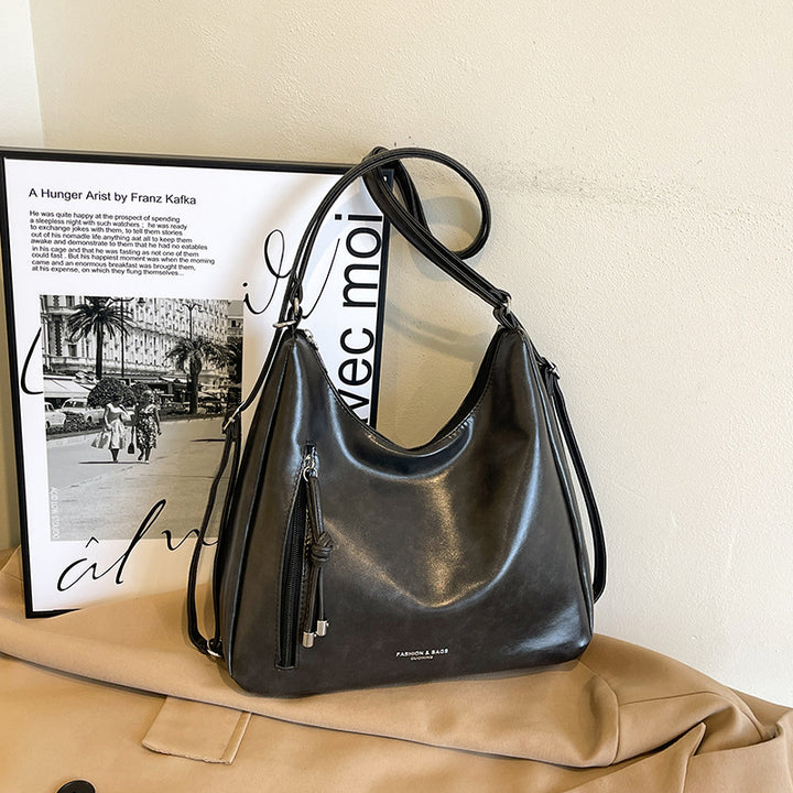 Casual Leather Hobo Bag