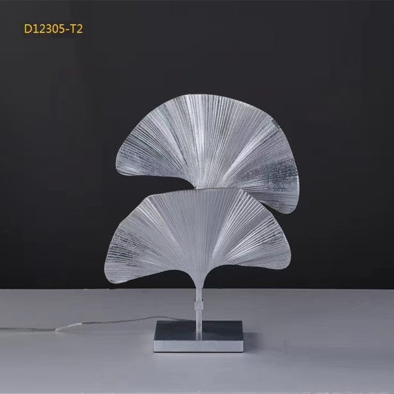 Artistic Table Lamp with Ginkgo Leaf Design