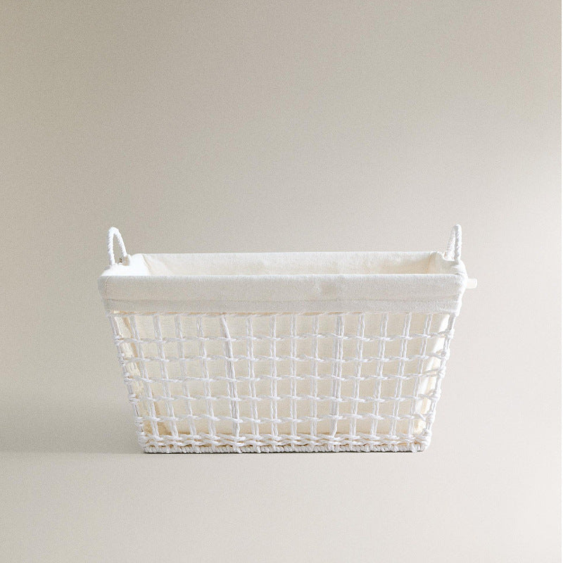 Handcrafted storage basket made of soft natural material Stornfield