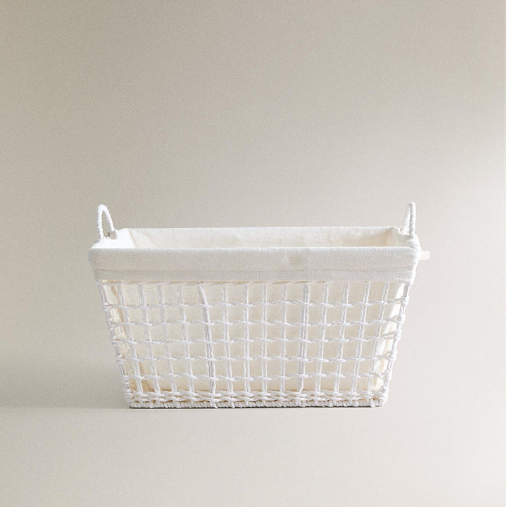 Handcrafted storage basket made of soft natural material Stornfield
