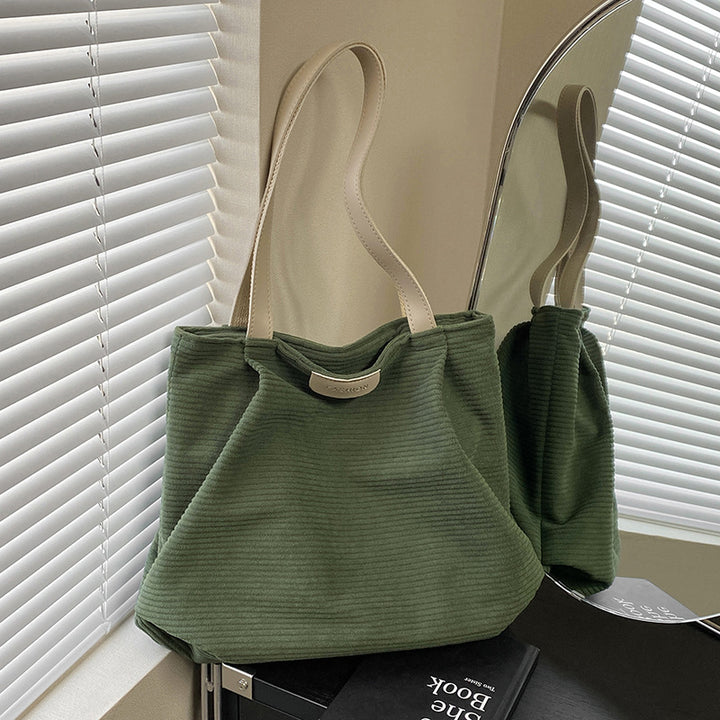 Textured Fabric Daily Hobo Handbag