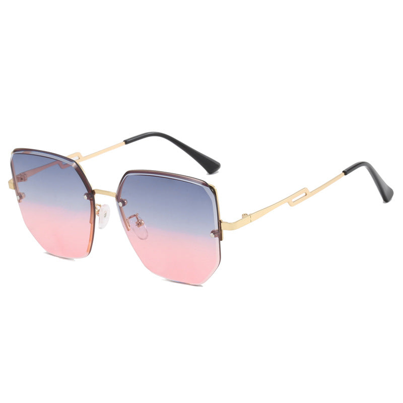 Women's geometric designer sunglasses with mirrored lenses Stornfield