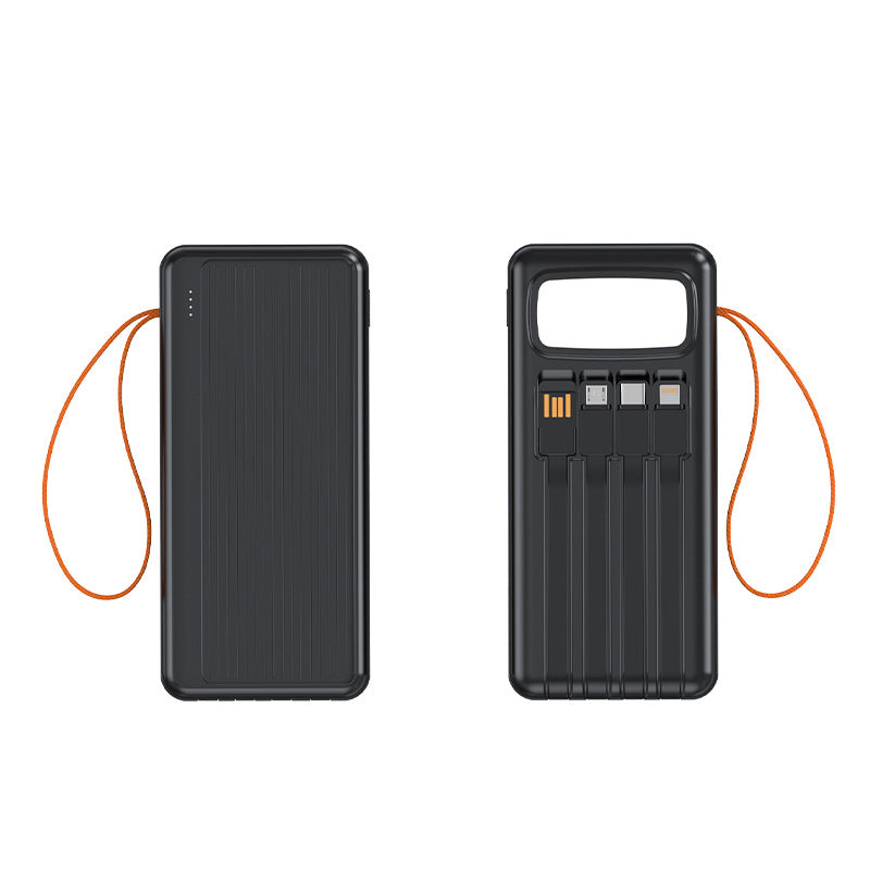 Multifunctional Solar Power Bank with Integrated USB Cable Stornfield