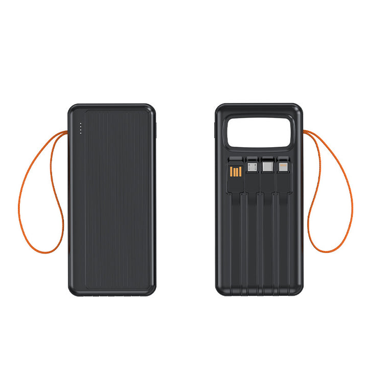 Multifunctional Solar Power Bank with Integrated USB Cable Stornfield