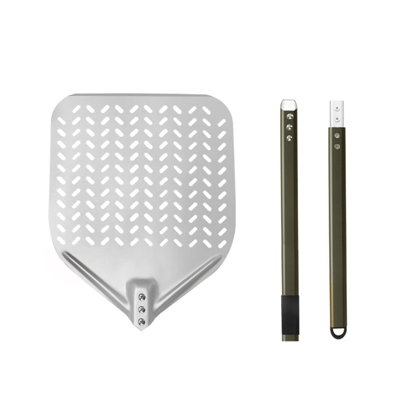 perforated aluminum pizza peel with long ergonomic reinforced handle Stornfield