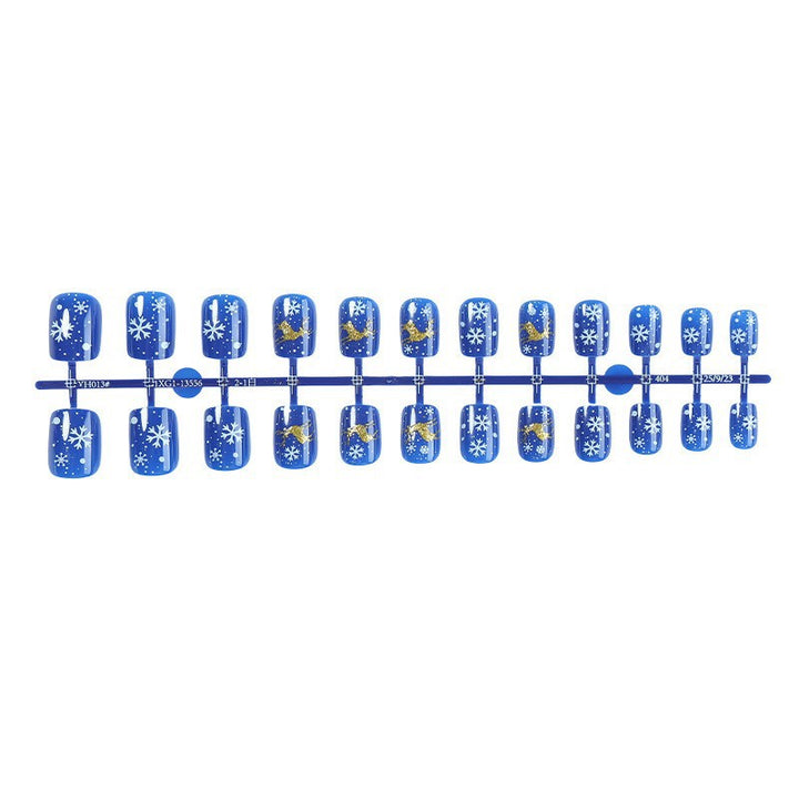 Artificial nail set with festive snowflake design Stornfield