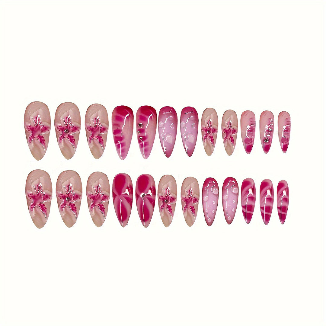 Decorative Press-On Nail Set Stornfield