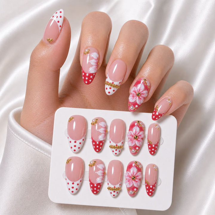 3D Floral Nail Art Press-On Set Stornfield