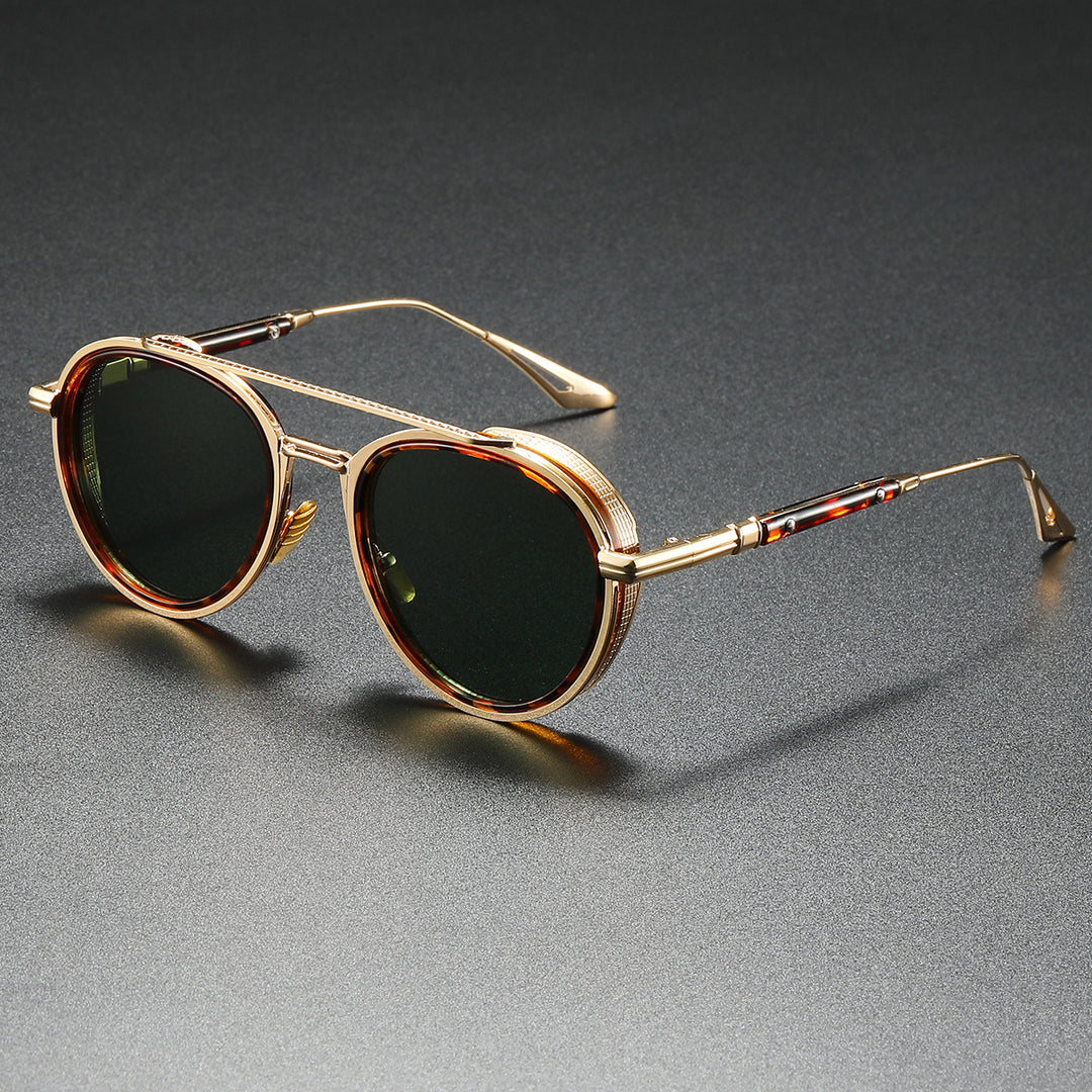 Women's Designer Sunglasses with Luxurious Metal Frame and Retro Accents Stornfield