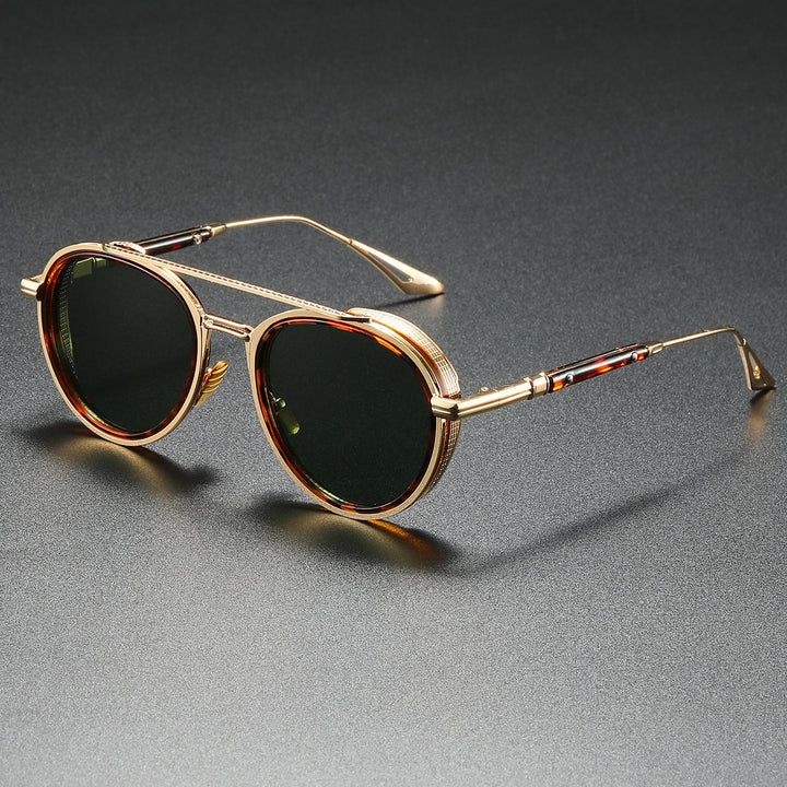 Women's Designer Sunglasses with Luxurious Metal Frame and Retro Accents Stornfield