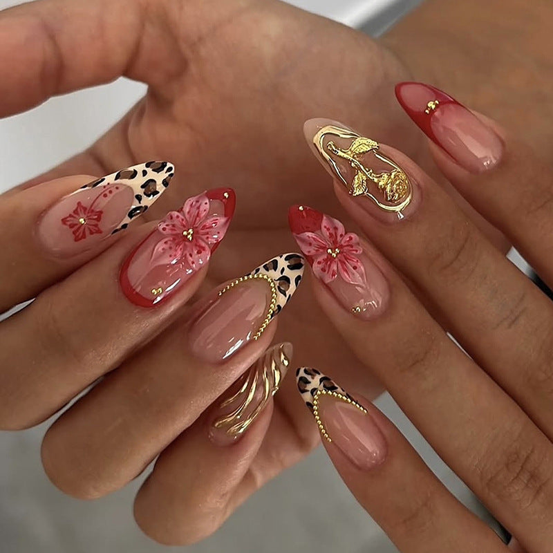 Floral Design Acrylic Nail Set Stornfield