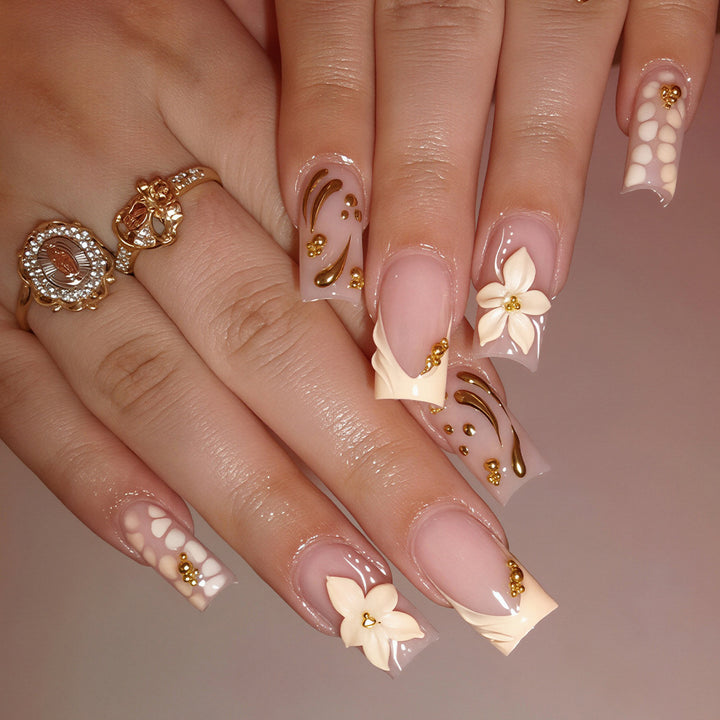 Decorative 3D Floral Nail Art Tips Stornfield