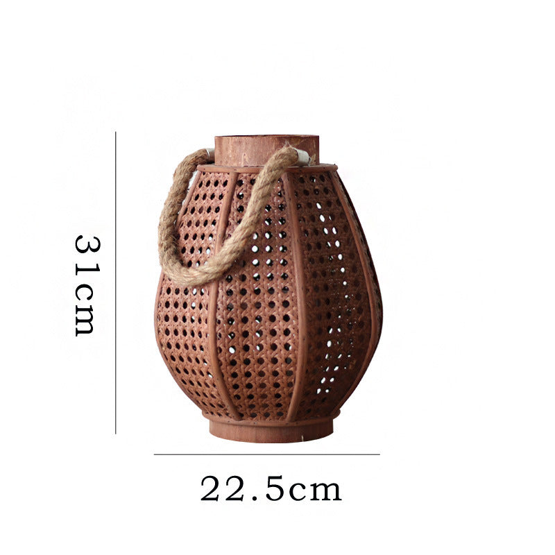 Decorative lantern holder made of natural material Stornfield