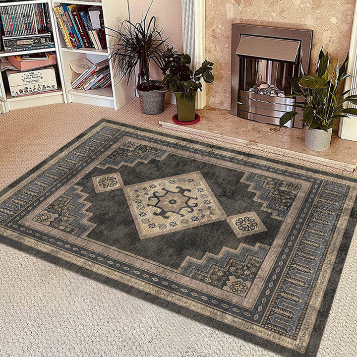 Vintage Geometric Pattern Area Rug