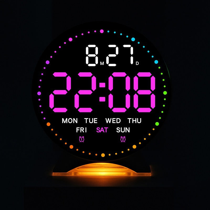 Digital Alarm Clock with Color LED Display Stornfield