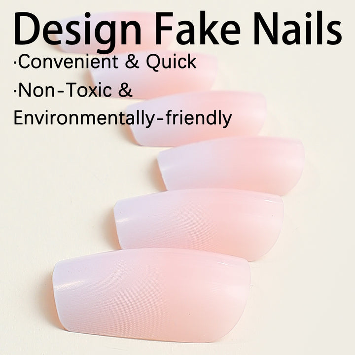 Acrylic nail set with glamorous transition effects Stornfield