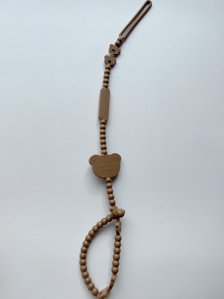 Silicone Beaded Baby Pacifier Clip and Teether Strap