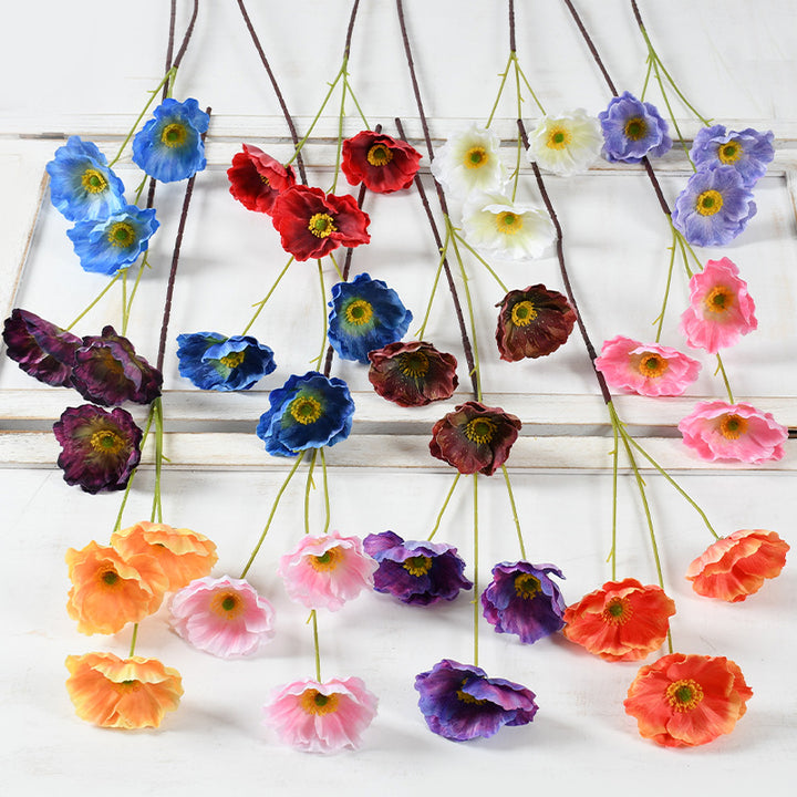Decorative Artificial Poppy Flower Stem