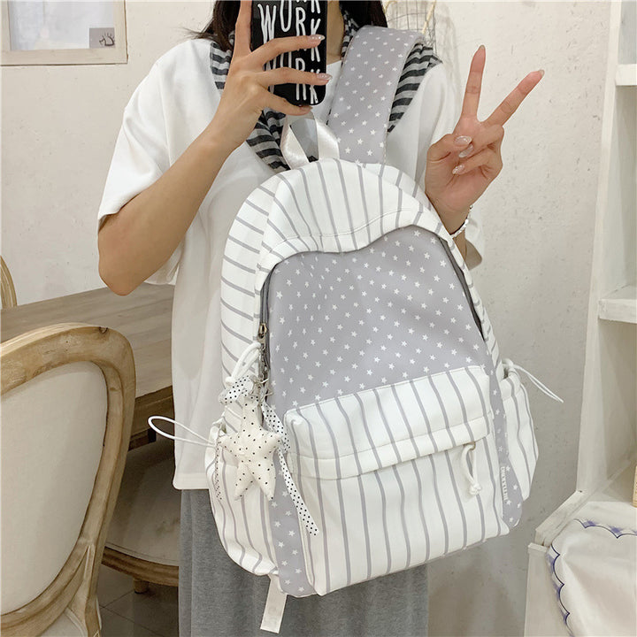 Charming Striped Patterned Backpack Stornfield