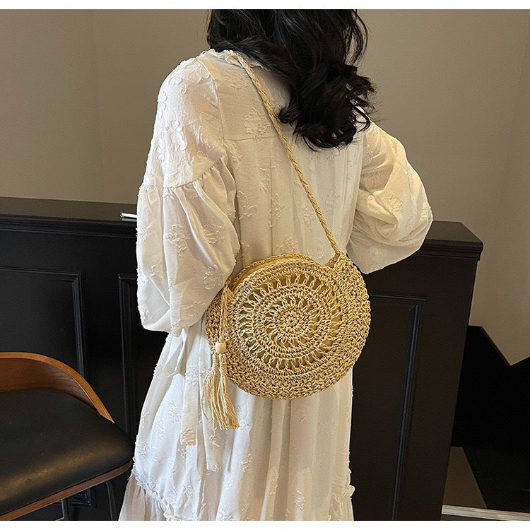 Hand-knotted shoulder bag with tassels Stornfield