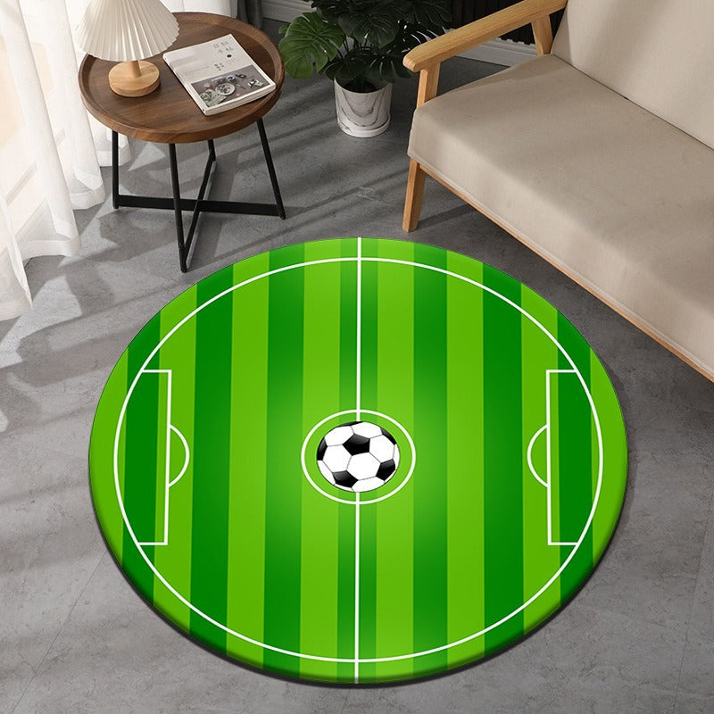 Soccer Field Themed Decorative Area Rug
