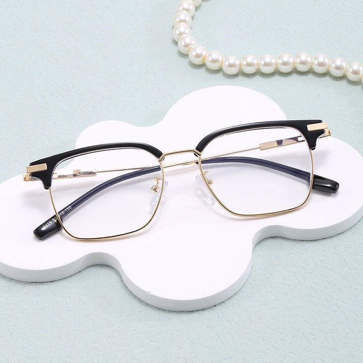 Women's square sunglasses with lightweight metal frame and wide temples Stornfield