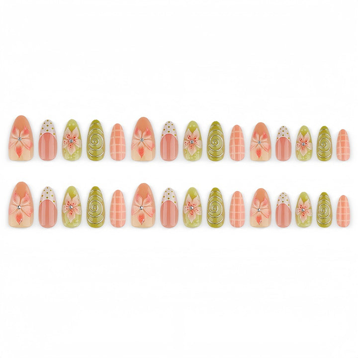 Artificial Nails in Floral Flower Design Stornfield