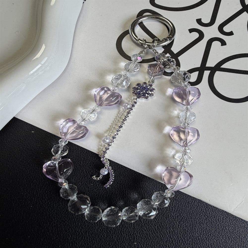 Heart-Shaped Beaded Keychain Stornfield