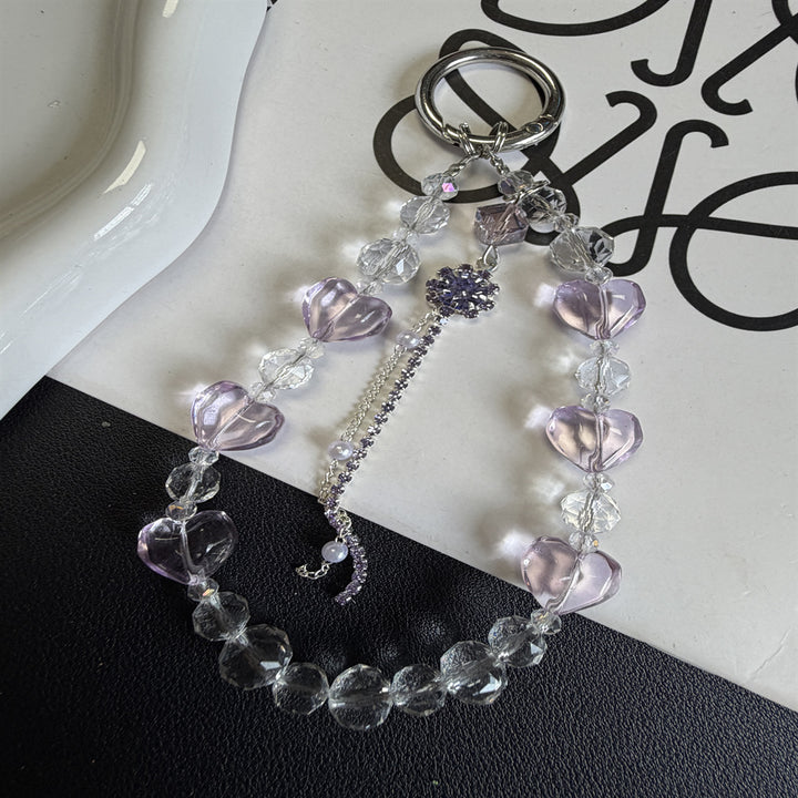 Heart-Shaped Beaded Keychain Stornfield