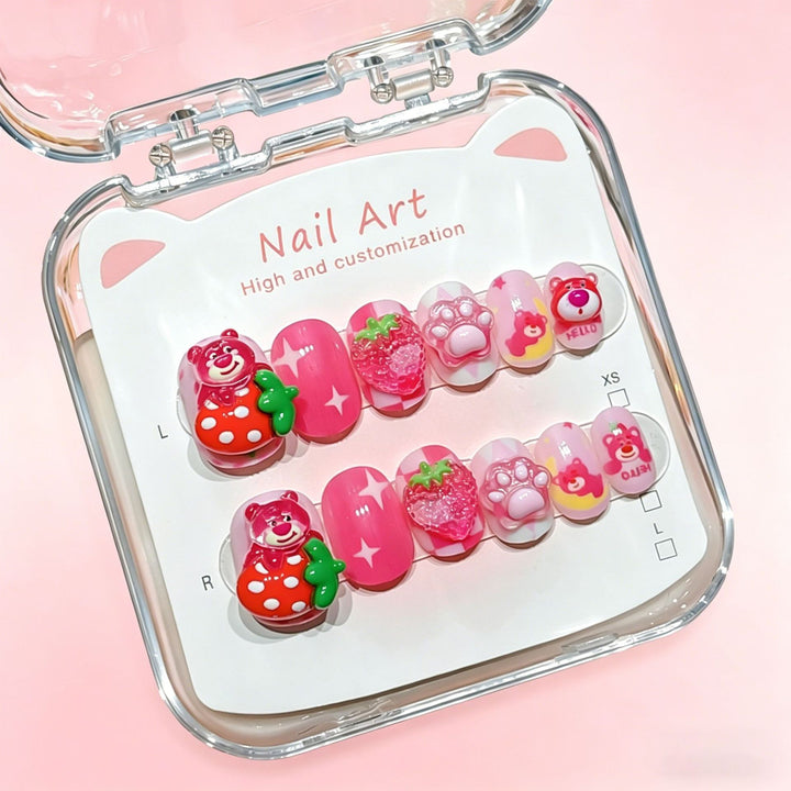 Customized Cartoon-Inspired Press-On Nail Art Set Stornfield