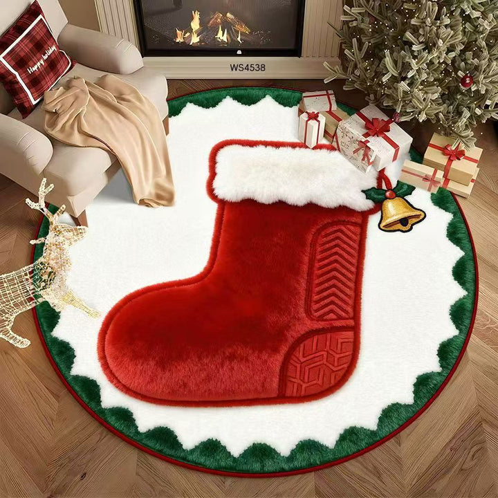 Festive Round Area Rug
