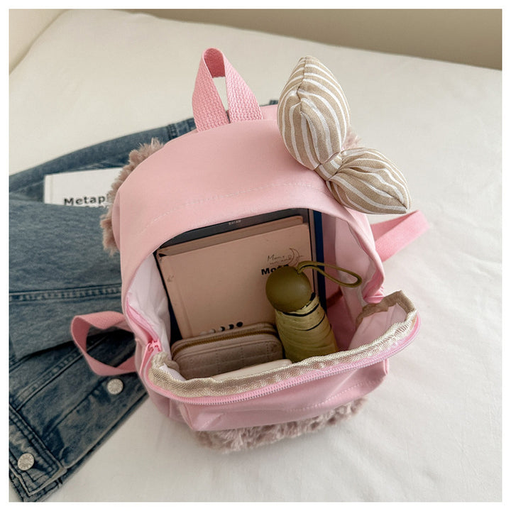 Plush backpack with high-quality surface structure Stornfield