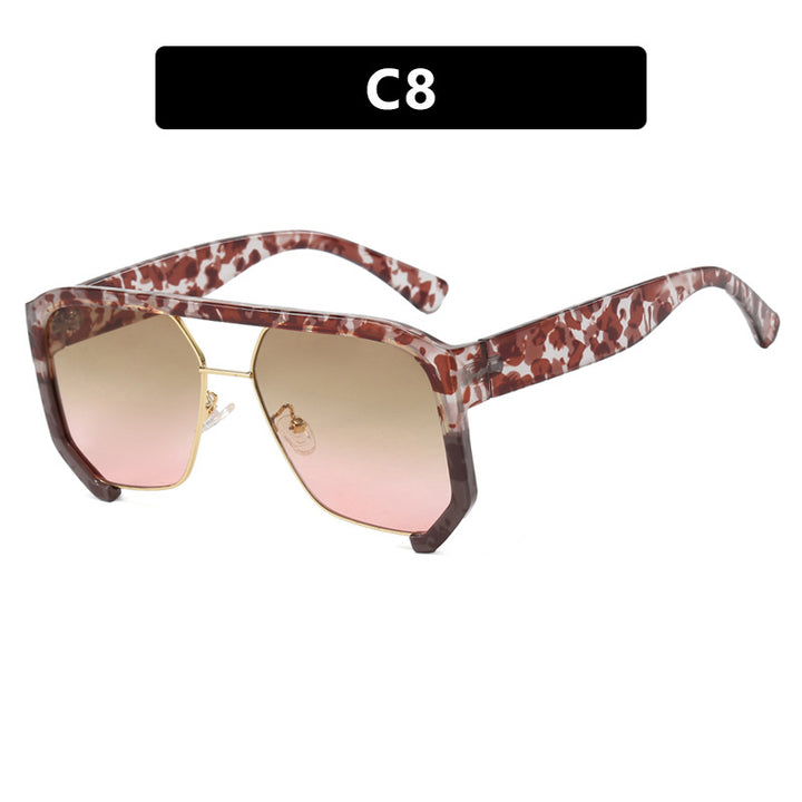 Ladies fashionable oversized sunglasses with elegant, faceted frame construction Stornfield