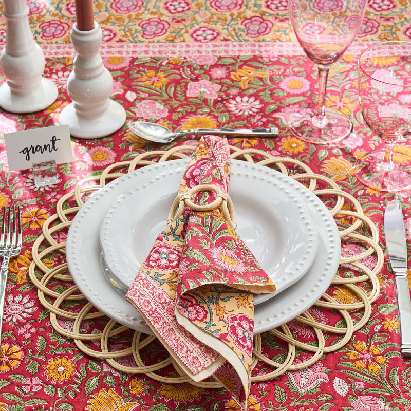 Decorative coaster made of woven rattan Stornfield
