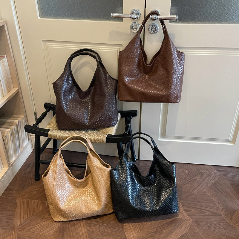 Woven Leather Tote Bag