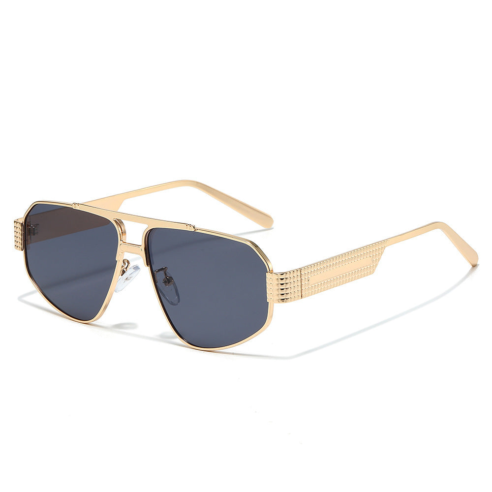 Fashion-Forward Geometric Aviator Sunglasses Stornfield
