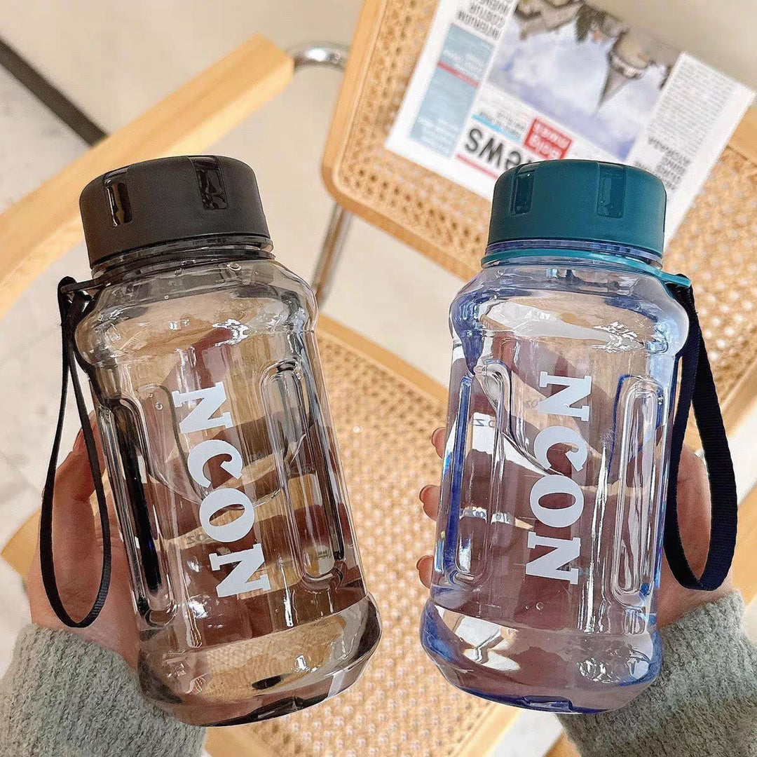 Women Transparent Drinking Bottle with Practical Carrying Handle Stornfield