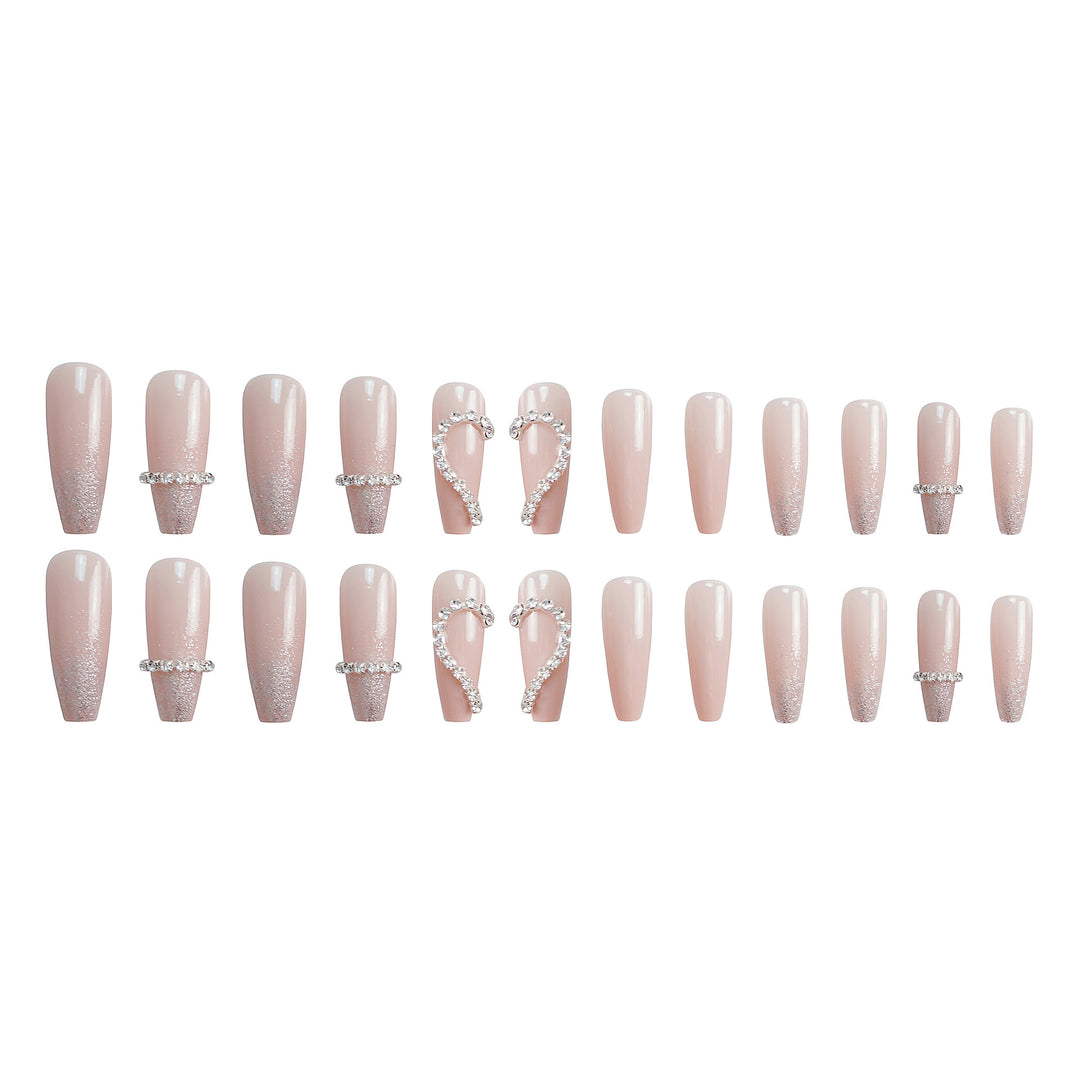 Rhinestone-Embellished Press-On Nail Art Set Stornfield 1790727345