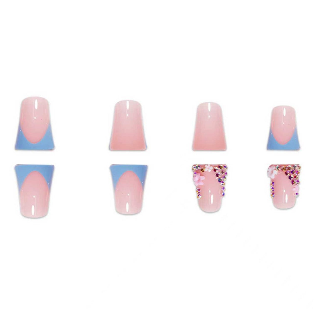 Decorative Floral Press-On Nail Art Extensions Stornfield
