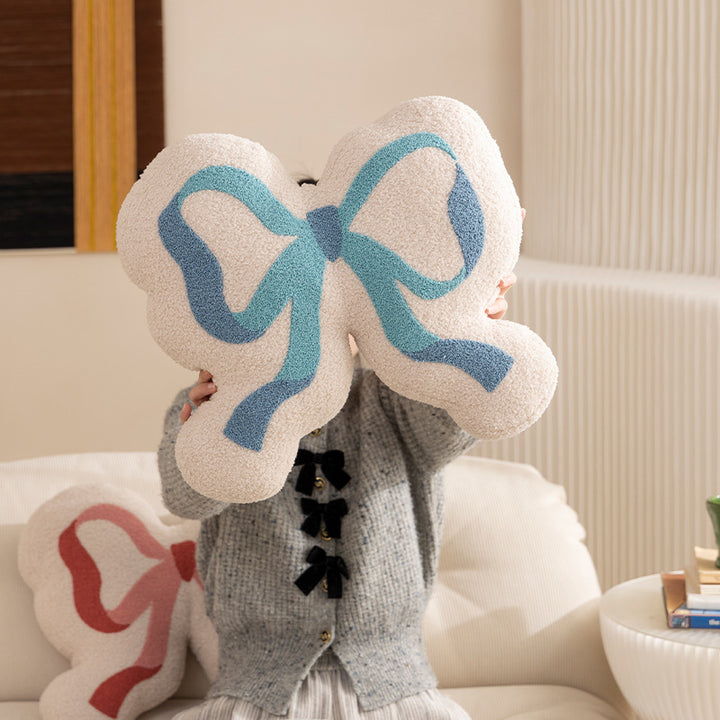 Form pillow in loop design with bouclé cover and soft filling Stornfield
