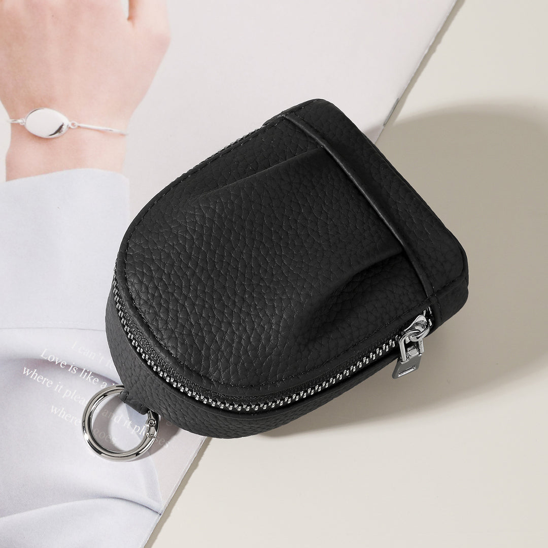Textured Leather Coin Pouch