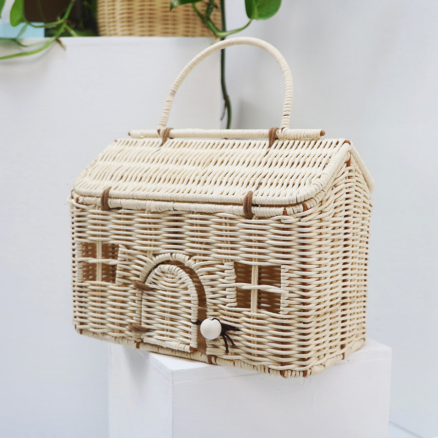 Handcrafted storage basket in the house design Stornfield
