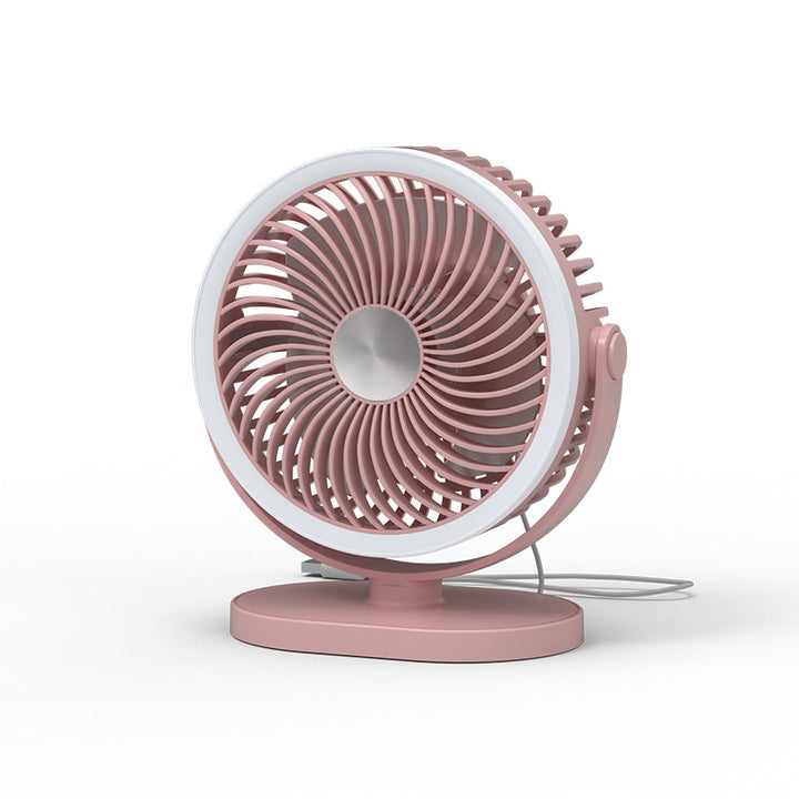 Ladies portable table fan with LED ring lighting Stornfield