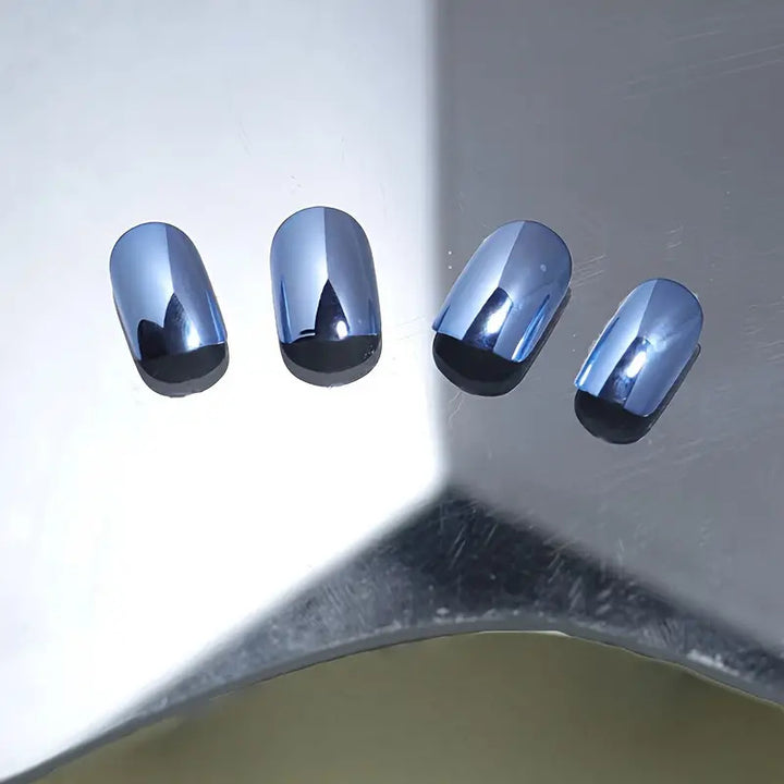 Metallic Finish Press-On Nail Set Stornfield