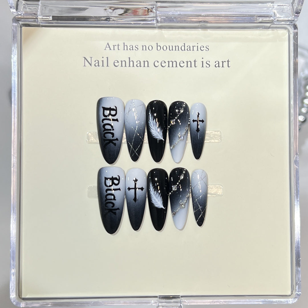 Artistic Stiletto Press-On Nail Art Set