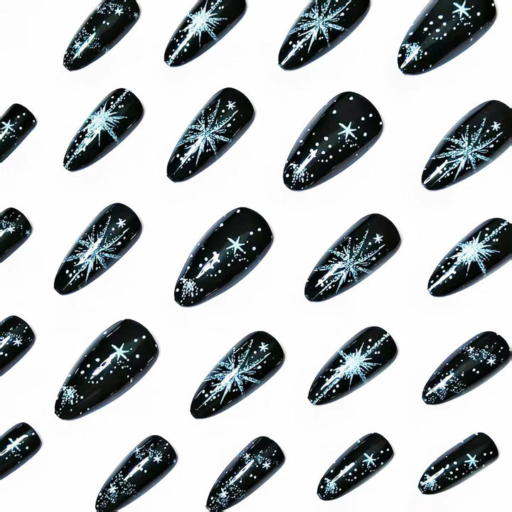Glamorous Art Nails with Sparkling Star Design Stornfield