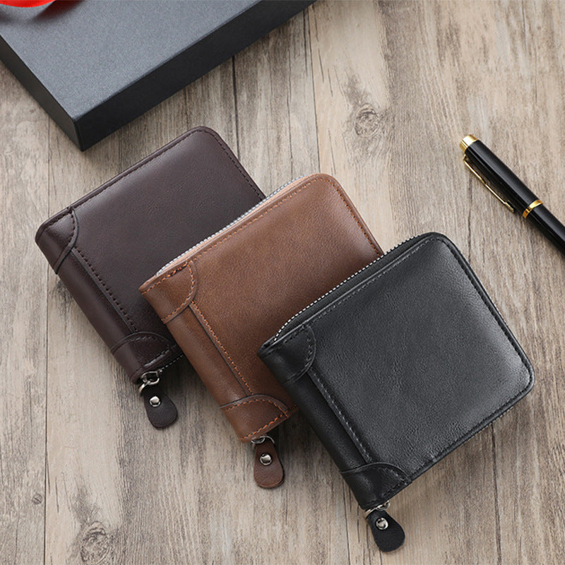 Compact Zip Leather Wallet Stornfield